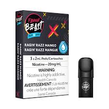 Flavour Beast Pod Pack - Ragin' Razz Mango Iced 3/PK (20MG)